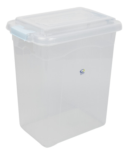 Caja Grande 16l Hermetica Con Traba Celeste Crom