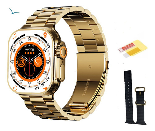 Relogio Smartwatch Js Ultra Series 9 2023 + Pulseira Extra Cor da caixa Ouro
