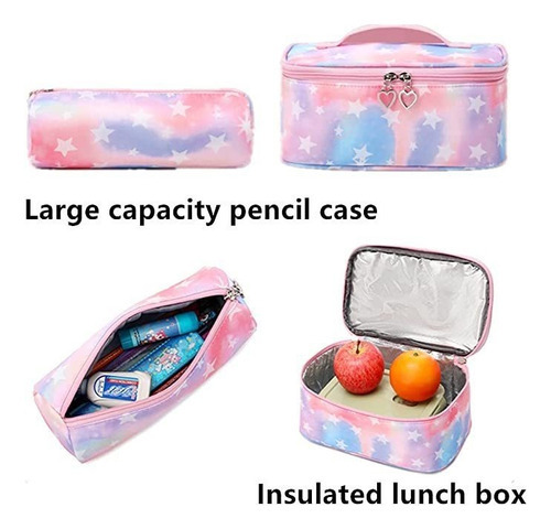 Set de 3 piezas de mochila para estudiantes adolescentes, color rosa
