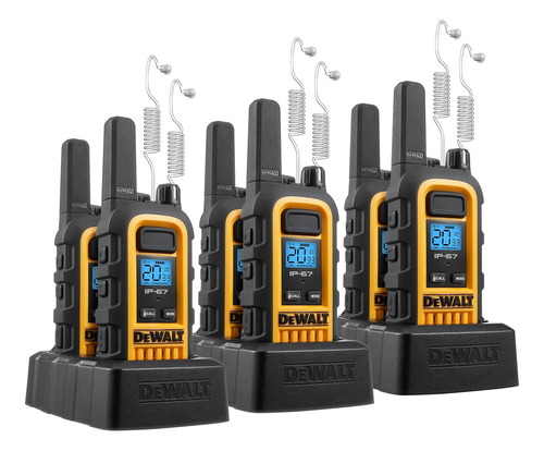 DeWalt DXFRS300 - Walkie-talkies Impermeables (Paquete de 6)