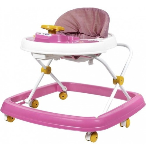 Andador Sonoro - Rosa Bebe/branco