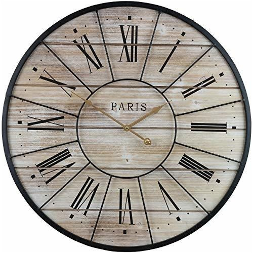 Reloj De Pared Rustico De Gran Tamaño Numeros Romanos