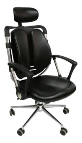 Silla Presidencial Ergonomica,oficina, Pulmonar Piel Negra