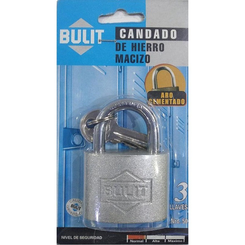 Candado De Hierro Macizo 50mm Bulit Cdb H 50