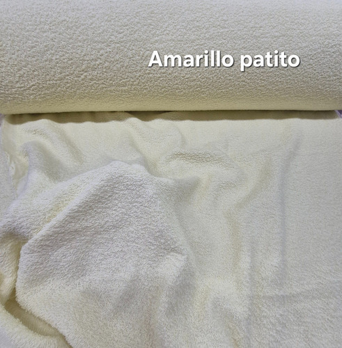 Tela Por Metro Toalla De Algodón Fina 290g 100% Alg 1.5m Anc Amarillo Patito