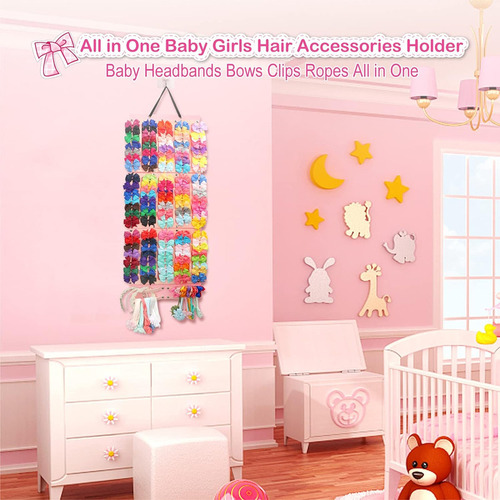 Soporte Para Lazos De Pelo Para Bebés, Colgador De Pinzas Pa
