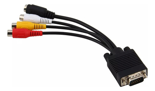 Adaptador Vga Svga A S-video 3 Rca Av Tv Converter Converter