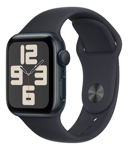 Apple Watch SE GPS (2da Gen) • Caja de aluminio color medianoche de 40 mm • Correa deportiva color medianoche - S/M