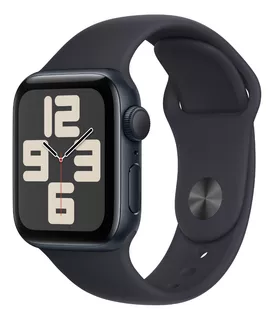 Apple Watch SE GPS (2ª GE) Caixa em Alumínio 40 mm Com Pulseira Esportiva Meia-noite P/M