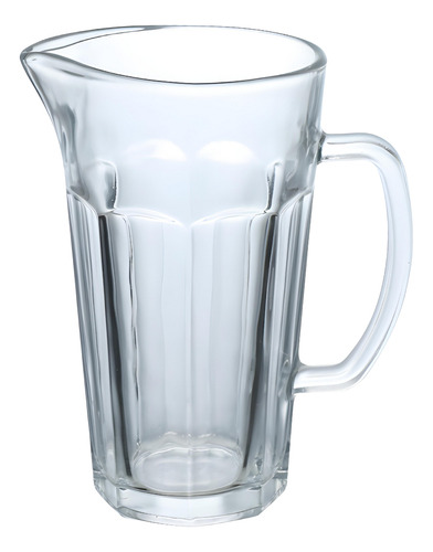 Jarra De Grosso Vidro Transparente Agua Suco Alça Bico 1,2 L
