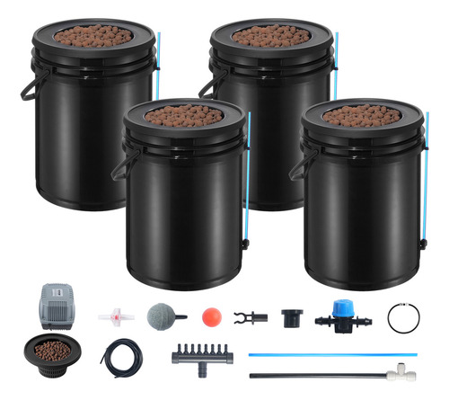 Vevor Sistema De Cultivo Hidropónico Dwc Goteo 4 Baldes