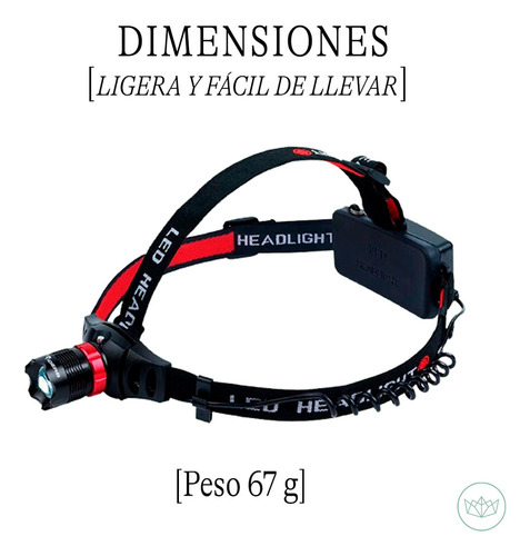 Soulflower Lampara de Cabeza de 110 lúmenes
