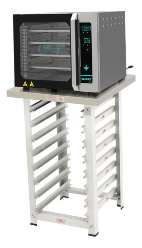 Forno Turbo Digital Turquesa Fcsp4e 220v + Bancada Mes-004