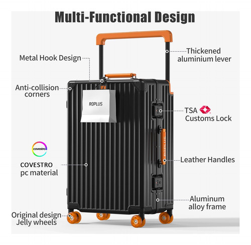 Marco De Aluminio Roplus Carry En Equipaje Con Ruedas De Sin