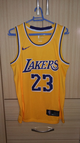 Camisa Los Angeles Lakers #23 Lebron James Amarela P Nba