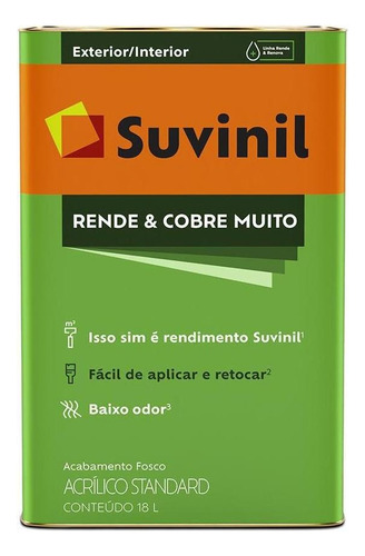 Suvinil Rende E Cobre Muito Fosco 18 Litros - Pêssego