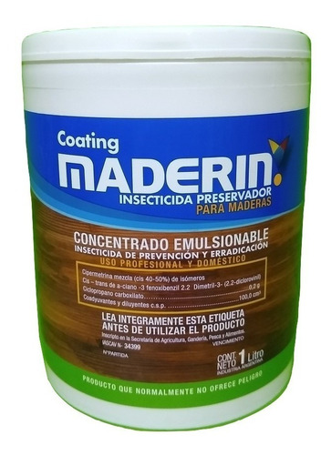 Maderin Insecticida Preservador P/madera 1 Lt M Env