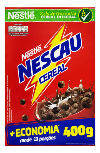 Cereais Cereal Matinal Crocante de Energia 210g Nescau Nestlé Duo Chocolate em caixa 400 g