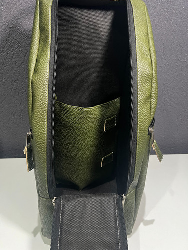 Kit Set Matero Bolso Premium + Yerbero Y Azucarero Verde Militar