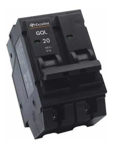 Breaker Polo 2x20 Amperios Empotrable Exceline  