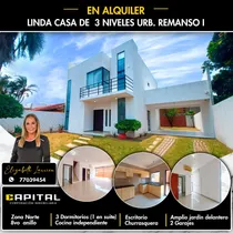 Comprar Casa De 3 Niveles En Alquiler Zona Norte Remanso I