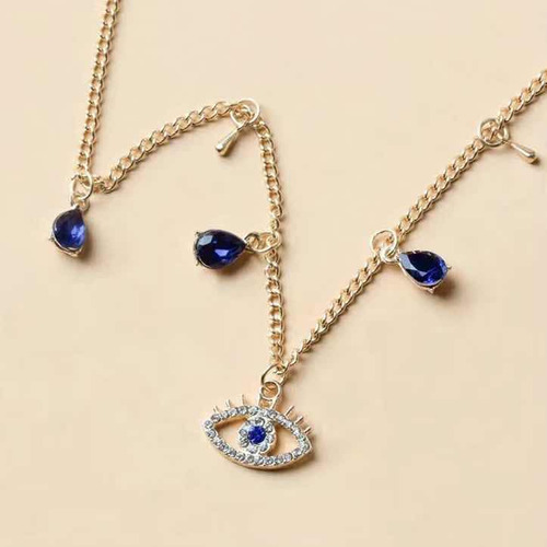 Collar Ojo Turco Plata 45cm
