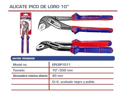 Imagen 2 de 3 de Alicate Pico De Loro De 10 Pulgadas