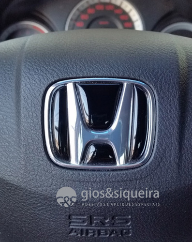 Aplique Preto Honda Resinado Para Volantes