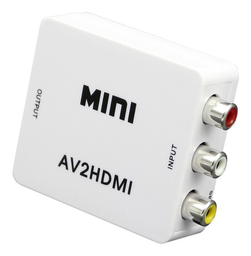 Mini Adaptador Convertidor Señal Rca Audio Y Video A Hdmi
