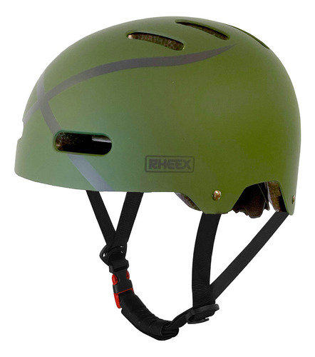 Casco RHEEX UX500 Para Monopatin Bici Mtb Skate Rollers Comodo Y Seguro Verde M