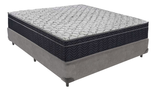 Cama Box Cinza Colchão Airtech 150 Espuma D45 Viúvo Ortobom