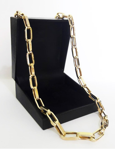 Corrente Cordão Baguete 36 Gramas 8mm 65cm Ouro 18k 750