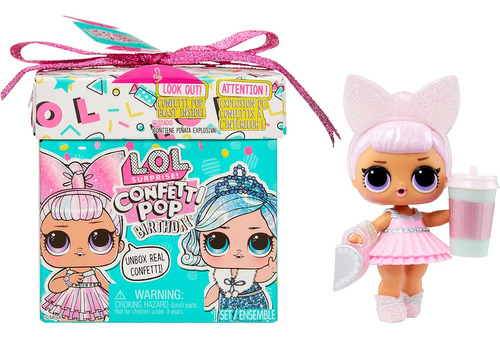 Jajaja. ¡sorpresa! Cumpleaños Pop De Confeti: Con Muñeca Col