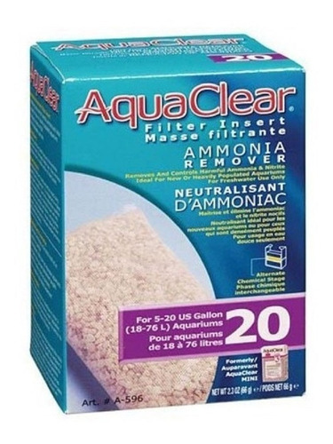 Aquaclear Repuesto Ammonia 20 P/ Filtro Removedor Amoníaco