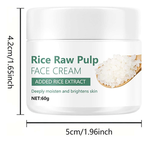Crema Facial Con Fermento De Arroz Z, 60 G, Hidratante, Refr