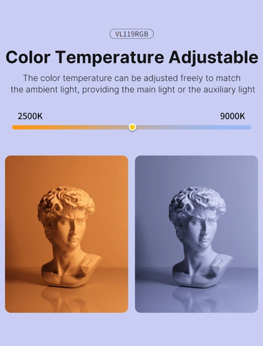 Imagen 9 de 10 de Luz Led Rgb Ulanzi Vl119 Bateria Interna Stick Barra 4.8w