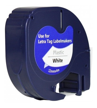 Imagem 8 de 8 de Fita Plástica Compatível P/ Dymo Letratag 12mm Branca 59422
