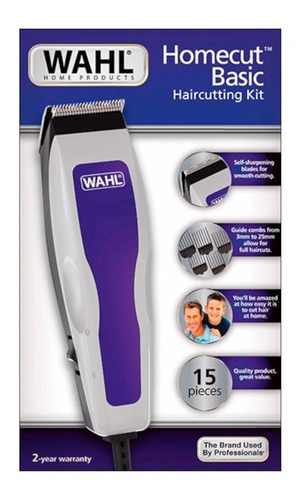 Peluquera Wahl Home Cut Cortadora 15 Piezas + Tijeras