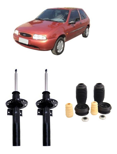 02 Amortecedor Dianteiro Fiesta Street 2003 2004 2005 + Kit