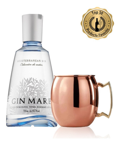 Gin Mare (mediterranean Gin) + Mug Cobrizado