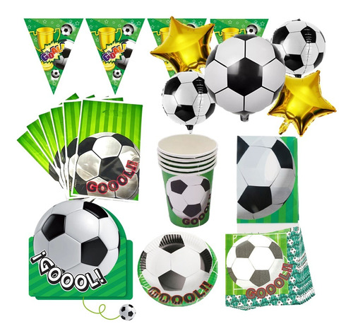 Pack Cumpleaños Fútbol X 12 Cotillón Activarte