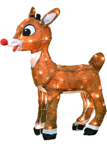 Decoración Navideña Rudolph Led 66 Cm Preiluminada 80 Luces