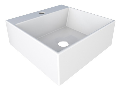 Cozimax Cubo Fit Branco cuba pia para banheiro apoio cobrepor Branco Polido