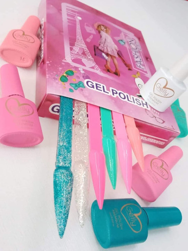 Gama Gel Semipermanente Gelly Uñas 6 Pz Por Gama , Wapizima Color Fashion