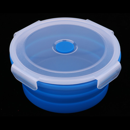 Cuenco Plegable De Silicona Azul De 400 Ml
