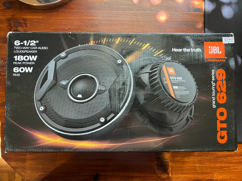 Bocinas Jbl Para Auto 6.5 PuLG. Gto 629 60 Watts Rms Negro