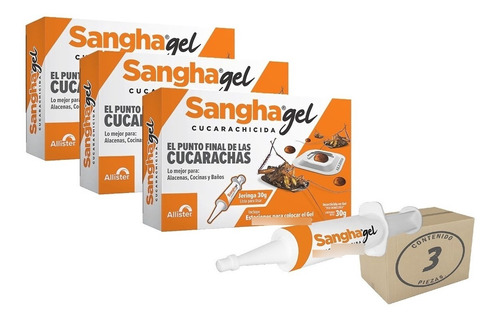 Sangha Gel Mejor Control Cucaracha Jeringa 30gr 3 Pza Cpj  