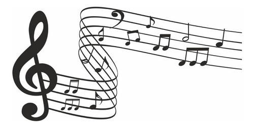 Adesivo Decorativo Musica Notas Musicais Claves Papel Parede