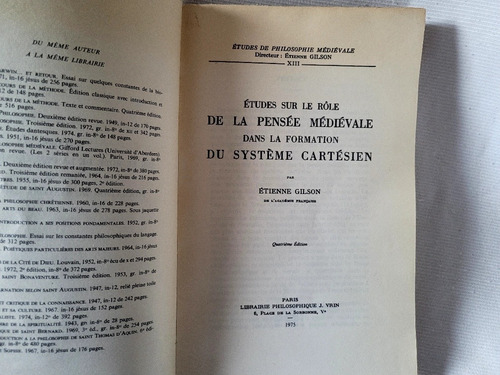 Imagen 4 de 8 de Etudes Role Pensee Medievale System Cartesien Etienne Gilson