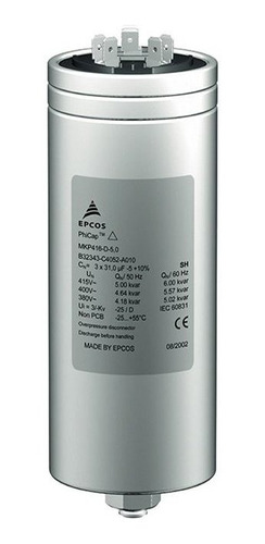 Unidade Capacitiva Epcos/tdk Trifásica 5,0kvar Em 380vca